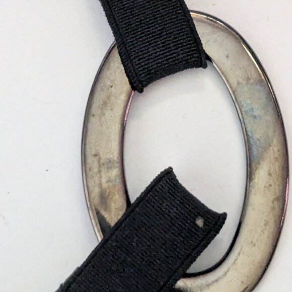 Vintage SANDY DUFTLER Patent Leather Oval Link Belt Size M main image 7